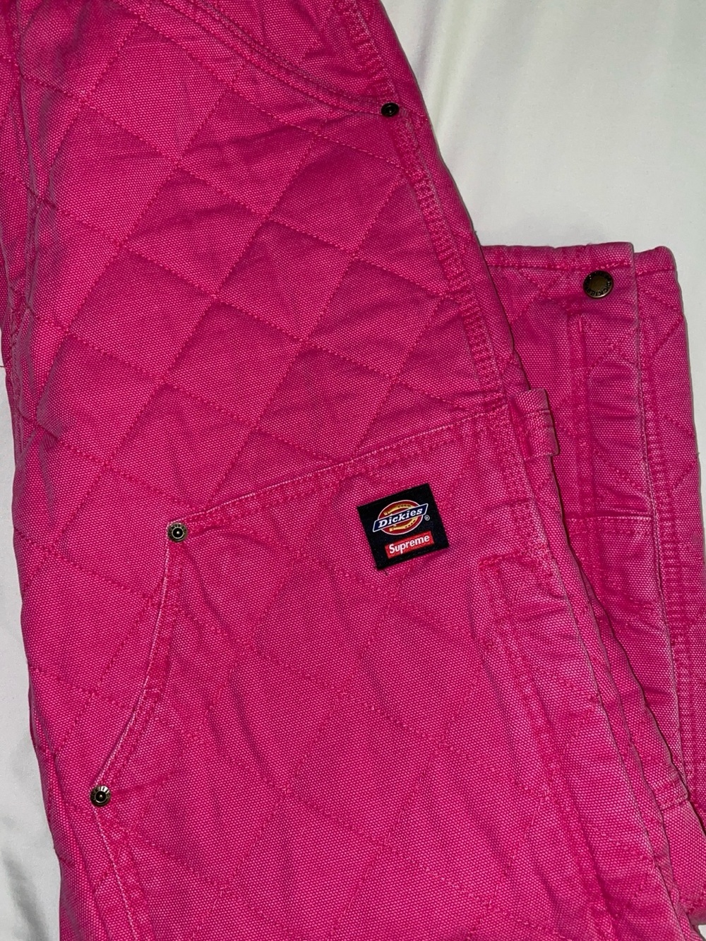 Supreme x Dickies Quilted Hot Pink Painters Pants